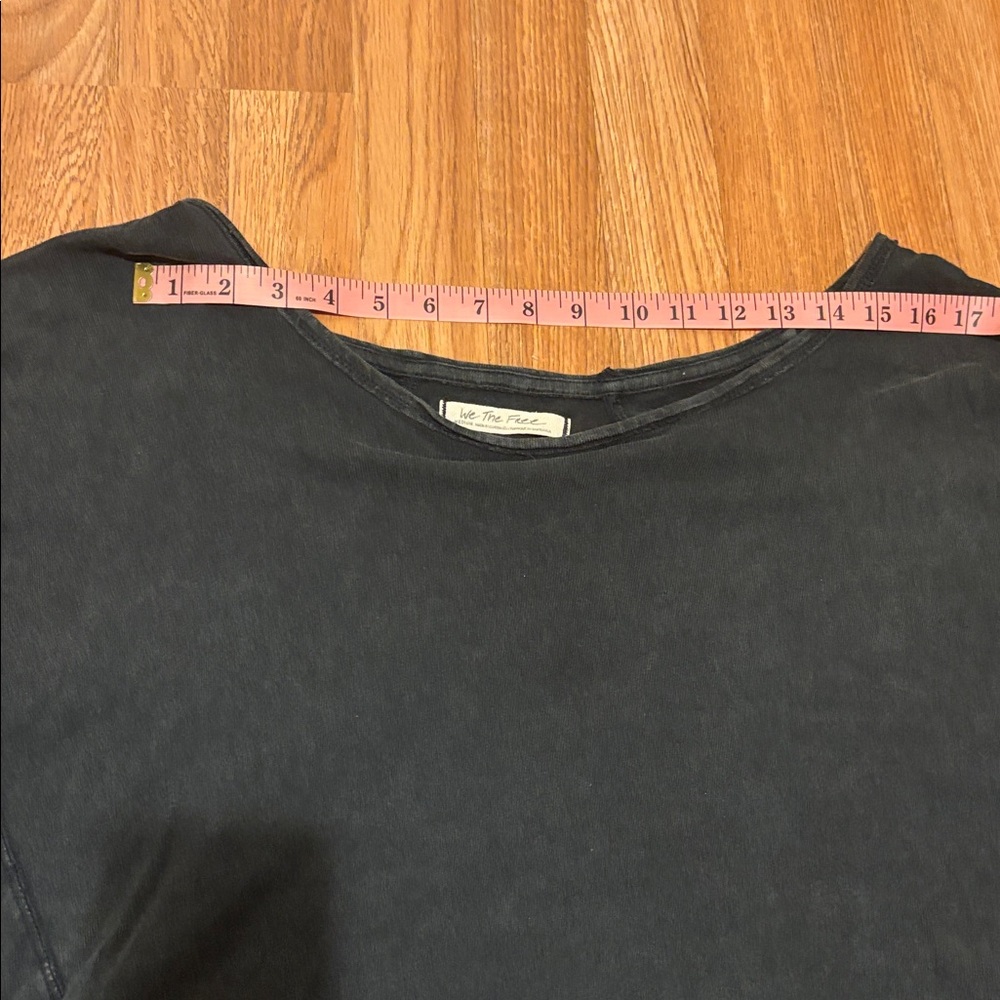 Free People-We the Free Boxy Cropped Dolman Sleeve Top - Black - Picture 6 of 7